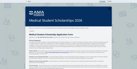 ama queensland foundation medical student scholarships application form