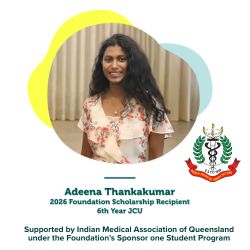 Adeena Thankakumar 2026 Scholarship Recipient